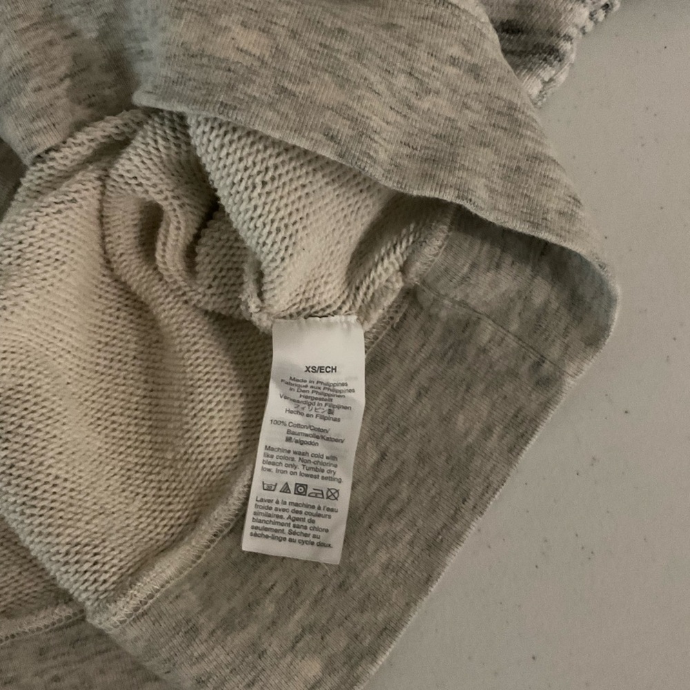 J. Crew Vintage Fleece Cotton Sweatshirt Speckled Heather Grey Women’s Size XS - Picture 9 of 10